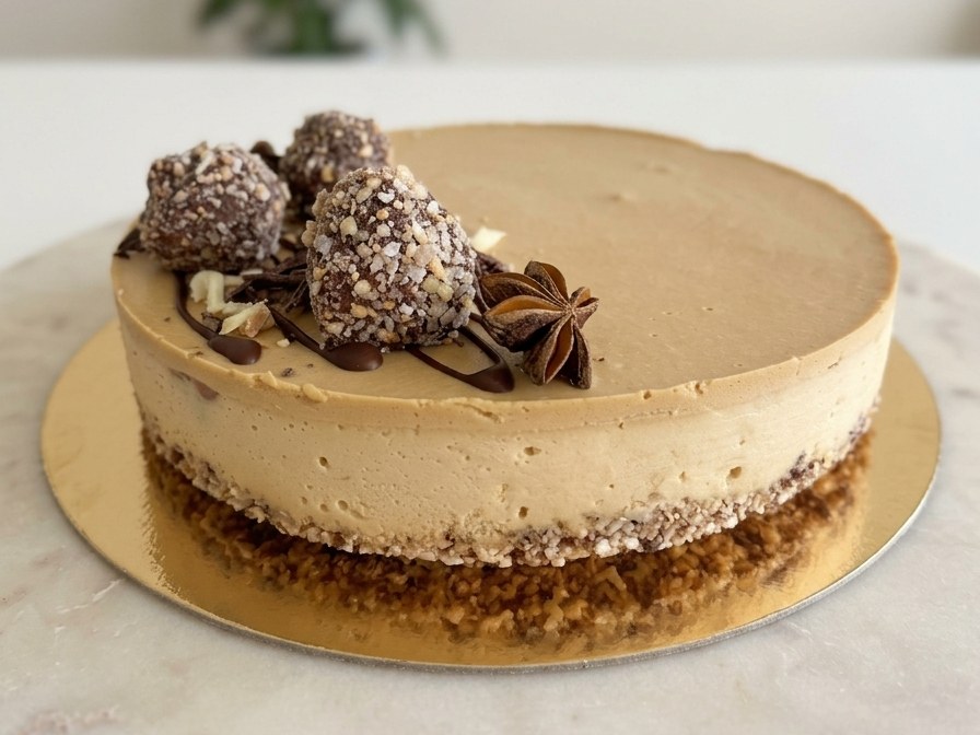 Raw macadamia salted caramel cheesecake