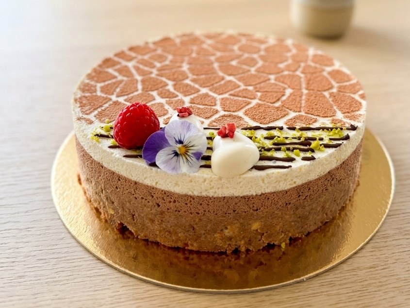 Raw tiramisu cake