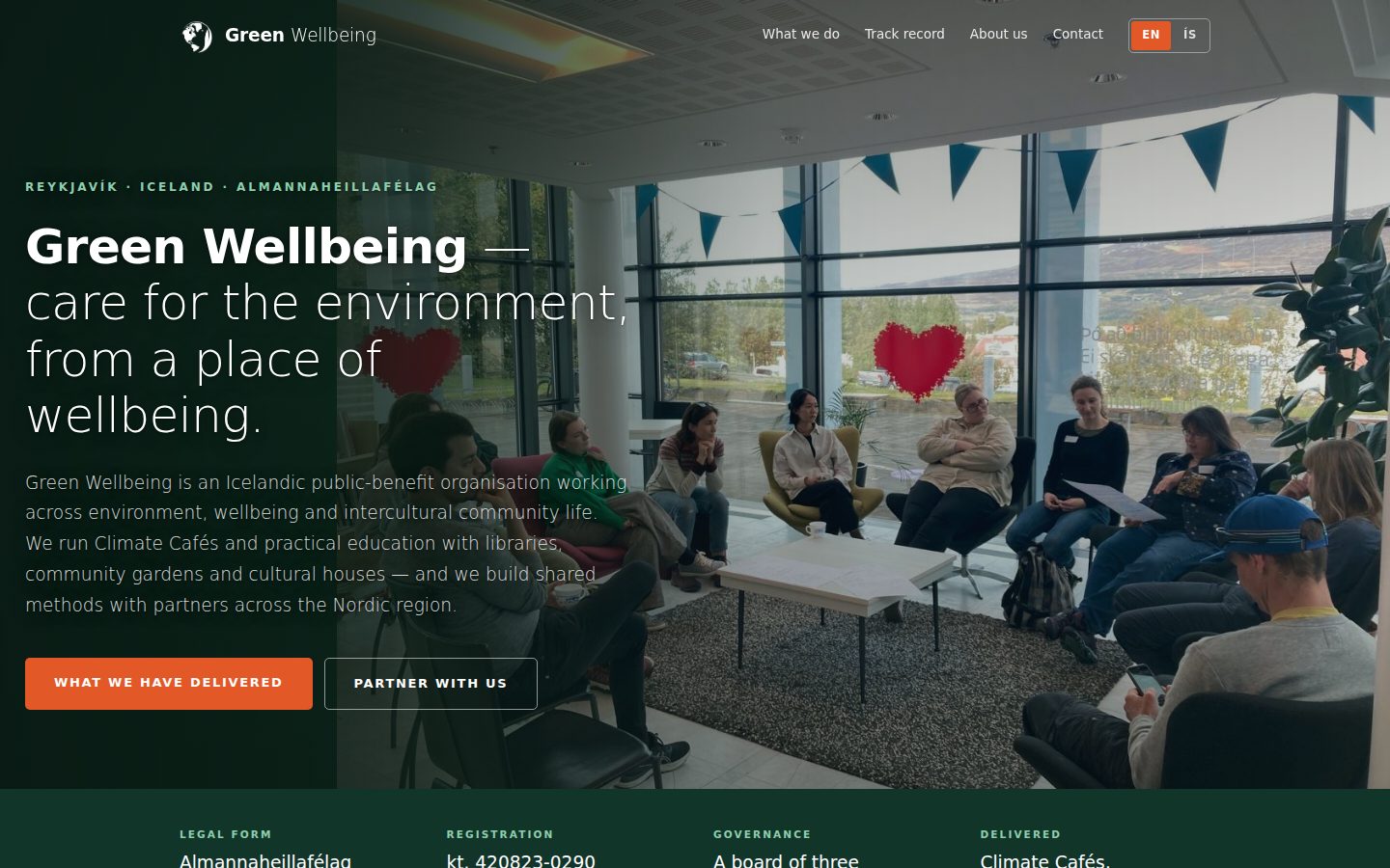 Green Wellbeing website — Icelandic public-benefit organisation
